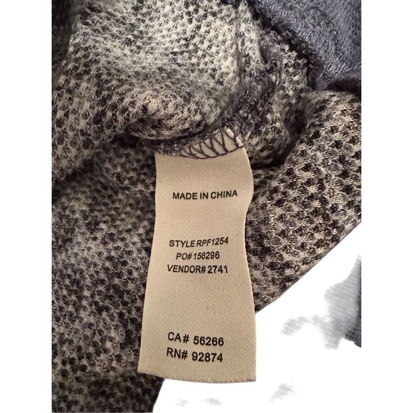 Splendid pj set - long sleeve jogger pants - sz small- leopard thermal waffle bl - Picture 9 of 12